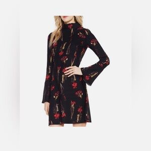 NWT Vince Camuto Power Play Floral Long-Sleeve Dress with Bell Sleeves Sz 14